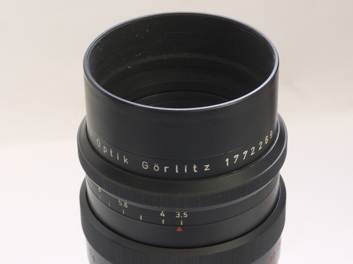 Meyer 180mm f3 Meyer 180mm f3.5 Primotar manual focus lens with tripod mount, in manual Exakta mount + rear cap & leather case
