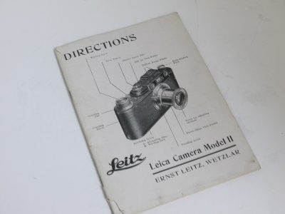 Leitz Directions - Leica Camera Model II, including lenses & accessories c1933. 48 pages in English