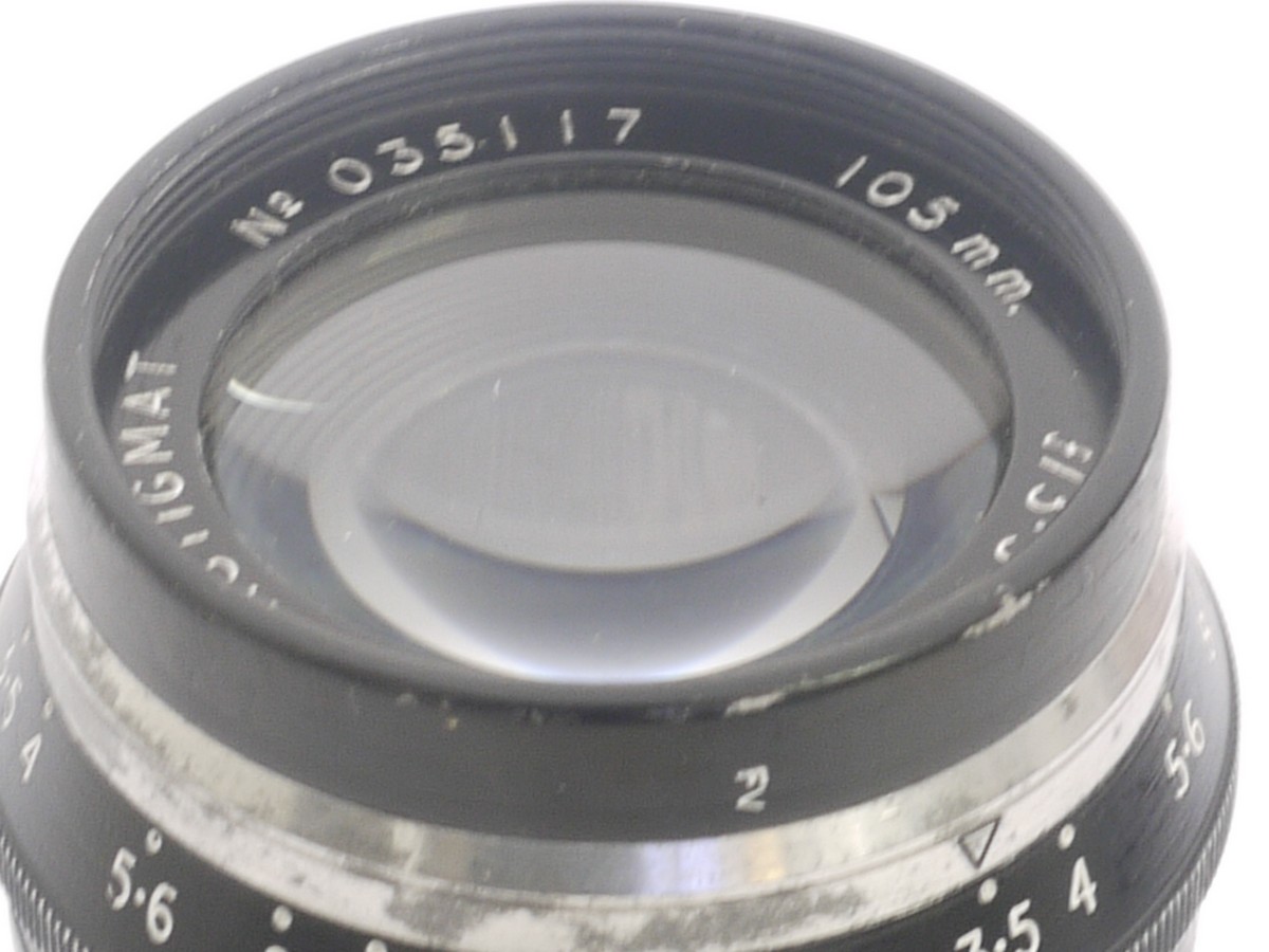 National Opt. Co 105mm f3 National Opt. Co 105mm f3.5 Trinol Stewartry lens in Leica L39 rangefinder coupled screw mount + push-on metal lens hood, caps & Suede pouch case