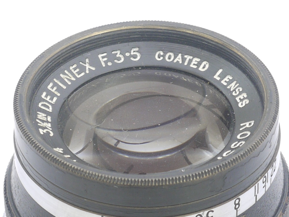 mwclassiccameras-20210409-4 Ross 3 1/2 inch f3.5 Definex coated lens in Contax/Nikon S Rangefinder mount + rear cap