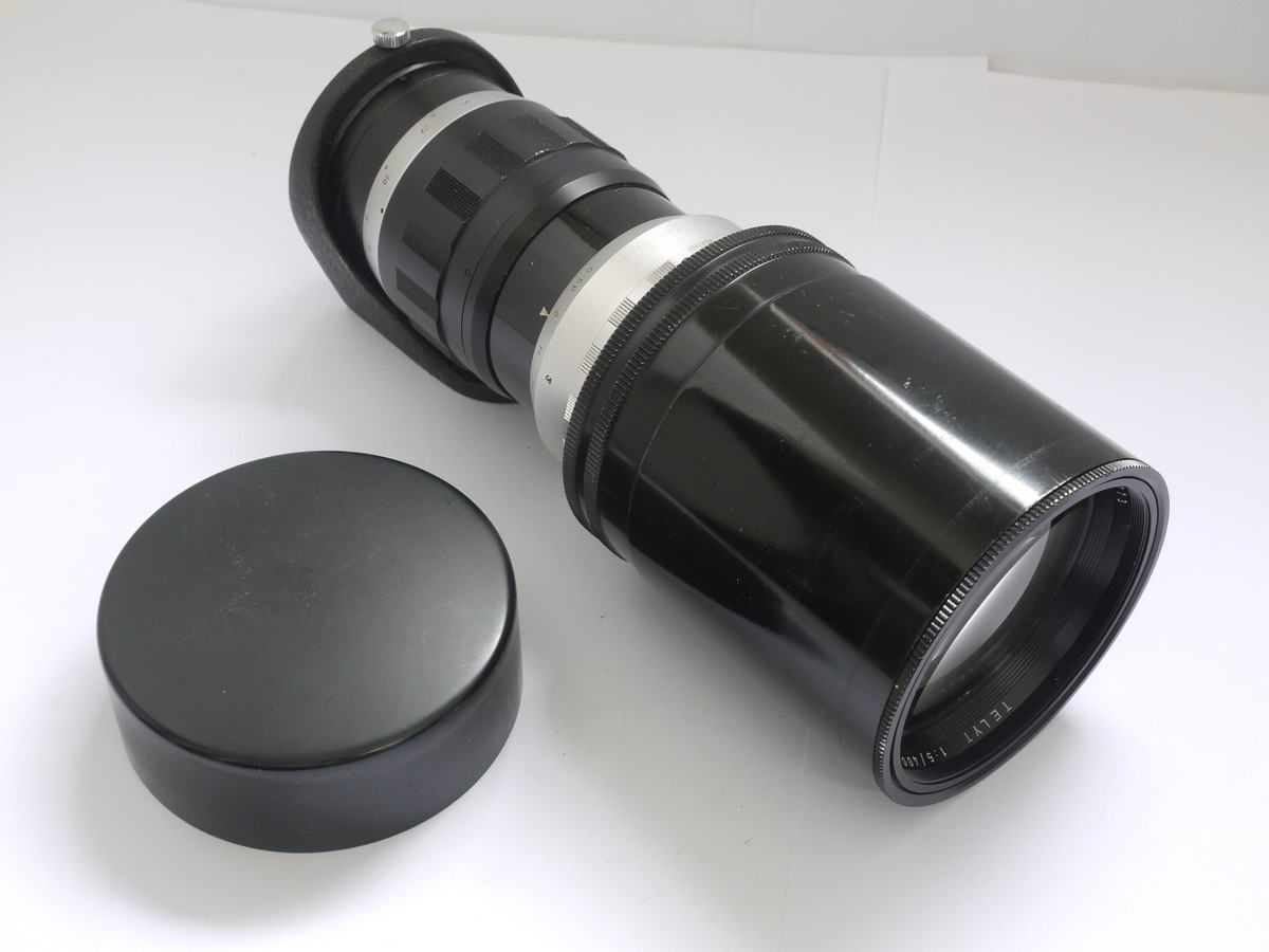 mwclassiccameras-20210409-48 Leitz Wetzlar 400mm f5 Telyt-L39 with built-in lens hood, tripod mount & front cap