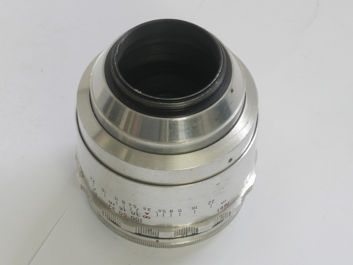 mwclassiccameras-20210409-489 Meyer Optik 80mm f3.5 Primotar V coated chrome manual focus M42 screw mount lens + caps