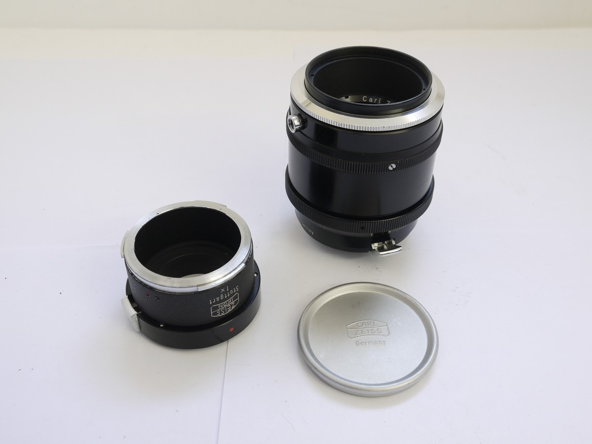 mwclassiccameras-20210423-163 Carl Zeiss 115mm f3.5 Tessar focusing Contarex Bellows lens + 1X Extension tube 5522/13 & makers front cap