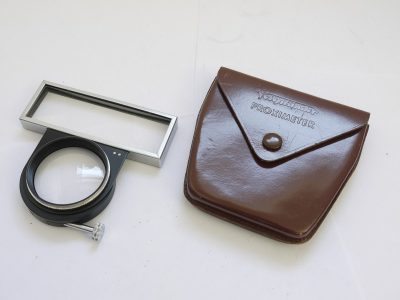 Voigtlander Proximeter I close-up lens/rangefinder device for Prominent in makers leather case