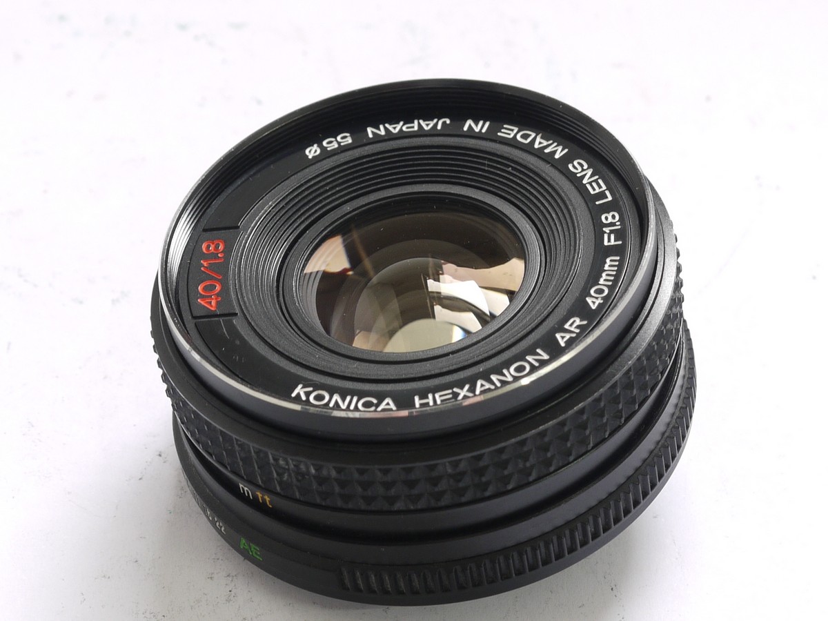 mwclassiccameras-20210430-314 Konica 40mm f1.8 Hexanon AR manual focus bayonet mount "Pancake" lens