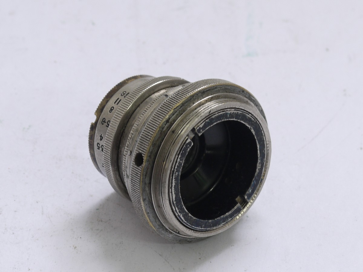 mwclassiccameras-20210430-339 Ross London 2 inch f3.5 Xpres brass lens with Iris Diaphragm adapted into a screw mount