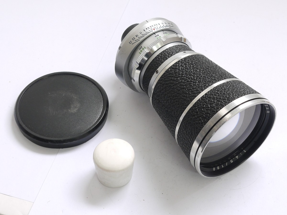 mwclassiccameras-20210430-696 Agfa 180mm f4.5 Color-Telinear manual focus lens for Ambiflex SLR + caps. RARE