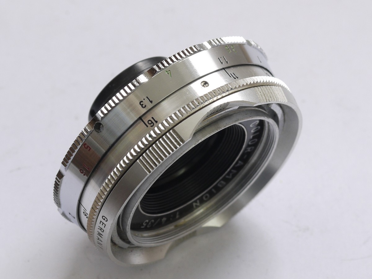 mwclassiccameras-20210430-712 Agfa 35mm f4 Color-Ambion manual focus lens for the Ambi Silette rangefinder camera + makers keeper case