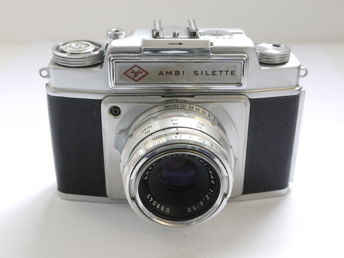 mwclassiccameras-20210507-146 Agfa Ambi Silette 35mm coupled rangefinder camera + 50mm f2.8 Color-Solinar interchangeable lens & makers ER case