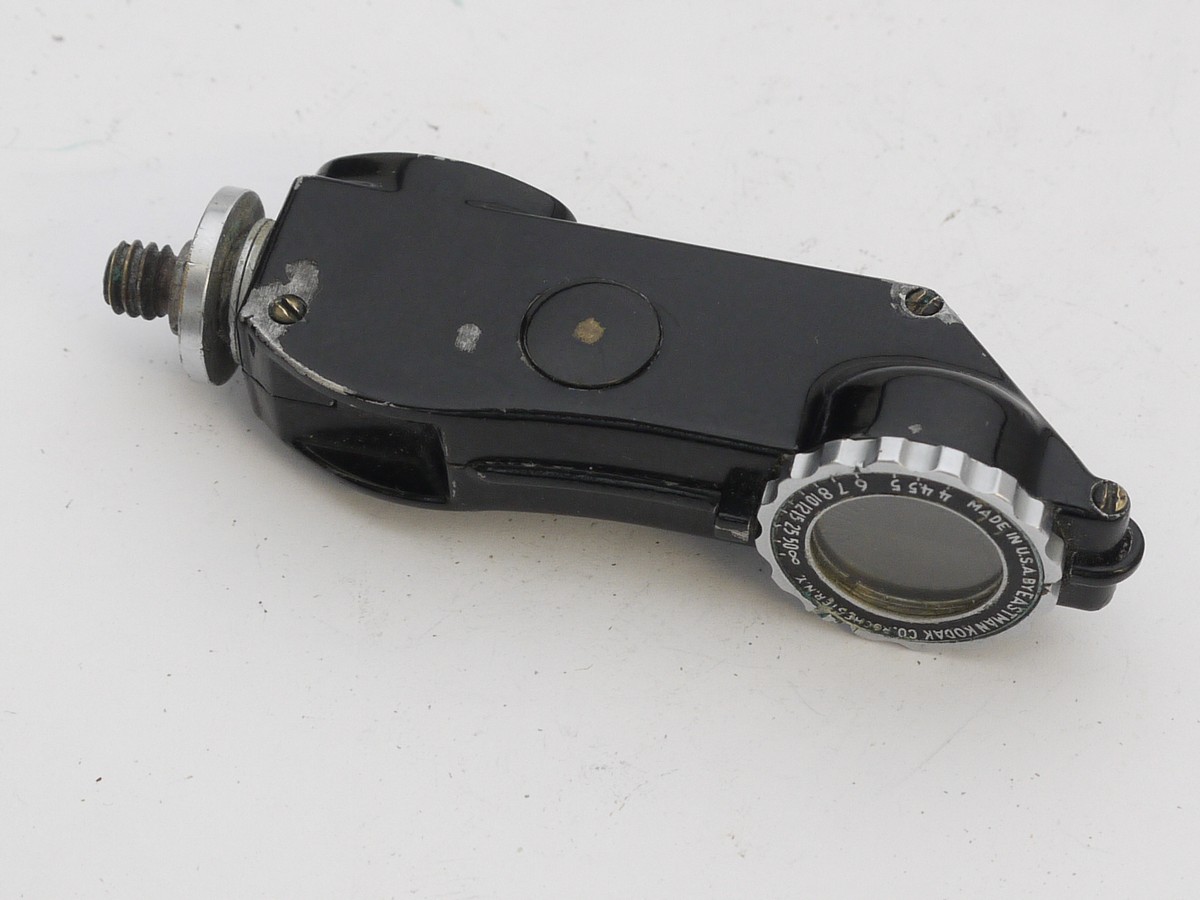 mwclassiccameras-20210507-288 Kodak hand held rangefinder with lapel clip & adaspted tripod bush mount