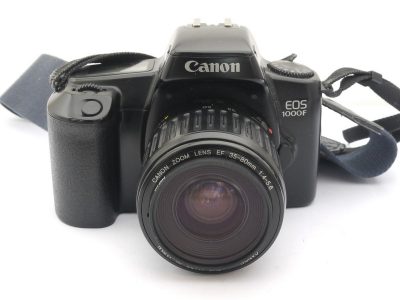 Canon EOS 1000F 35mm AF SLR + Canon EF 35-80mm f4-5.6 zoom, front cap & neck strap. Does not include battery