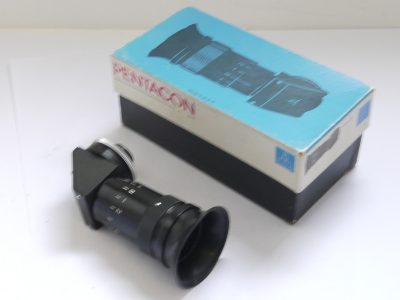 Pentacon eye-level magnifying finder for Pentacon Six + makers box