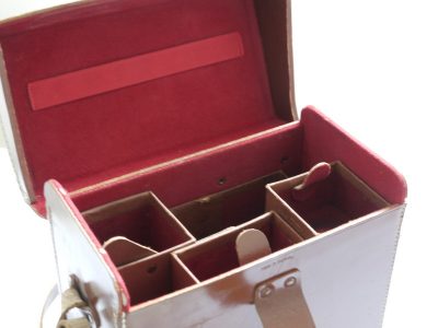 Original Benser brown leather outfit case for Leica M camera & lenses, with L1, L2, L2 insert, L3 & L8a inserts