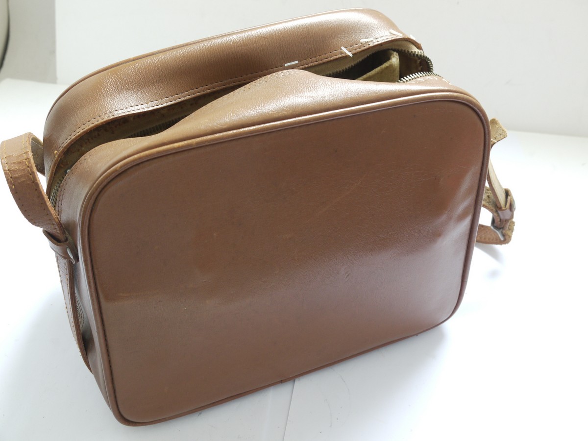 mwclassiccameras-20210618-241 Original Benser brown leather outfit case for Leica M camera & lenses, with L1, L2, L2 insert, L3 & L8a inserts