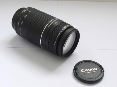 Canon EF 75-300mm f4-5.6 III USM Zoom + makers caps