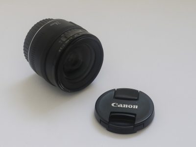 Canon EF 24mm f2.8 lens, 1st version (NOT the IS version) + makers cap & pouch case