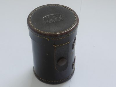 Steinheil Munchen brown leather lens case (100x65mm), Leica Type