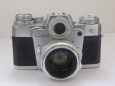 Zeiss Ikon Contarex Bullseye + Carl Zeiss 50mm f2 Planar chrome lens