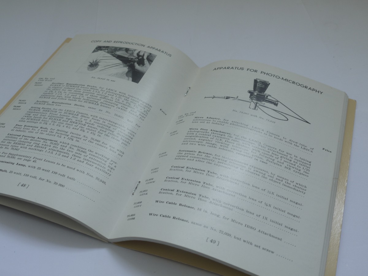mwclassiccameras-20210924-385 Leica - Complete Illustrated Price List of Leica Cameras and Accessories c1939, complete with Price Sheet, May 1939. A Modern Reprint - 96 pages in English