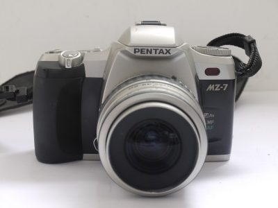 Pentax MZ-7 35mm AF SLR, Silver Grey coloured + Pentax 35-80mm f4 zoom & makers neck strap