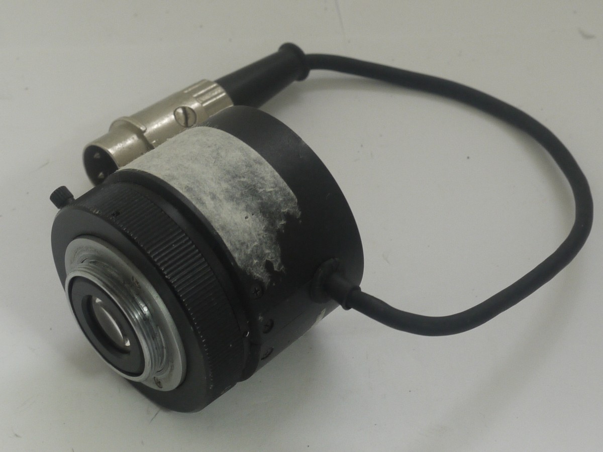 mwclassiccameras-20211008-283 Japanese made 16mm f1.3 TV lens, focusin, in cine "C" screw mount, with rear cap. Has electronic lead for Iris control. Cannot select apertures manually