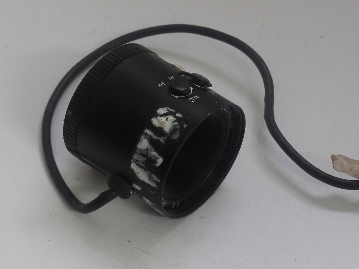 mwclassiccameras-20211008-305 Cosmicar 16mm f1.4 EX TV lens, focusing, in cine "C" screw mount, with rear cap. Has electroinc lead for Iris control. Aperture cannot be set manually