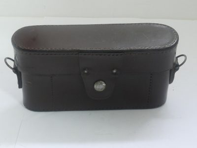 Leitz brown leather ER case for Post-War Leica L39 cameras, with long nose front. No strap. No Tripod fixing screw