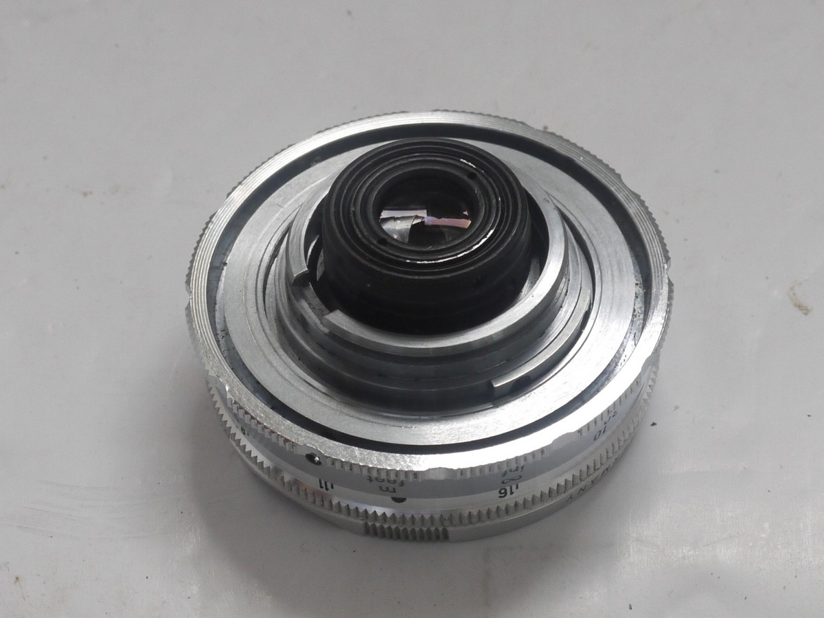 mwclassiccameras-20211029-72 Agfa 35mm f4 Color-Ambion manual focus lens for the Ambi Silette rangefinder camera + makers keeper case