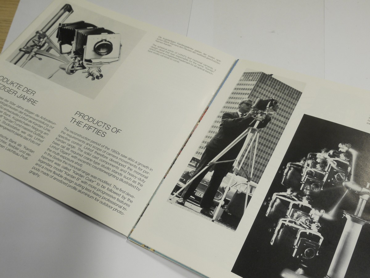mwclassiccameras-20211224-198 Linhof 100 Jahre 1887-1987 Softbound booklet in English & German
