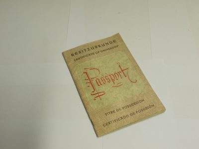 Linhof Certificate of Ownership Passport in Emglish, French & German