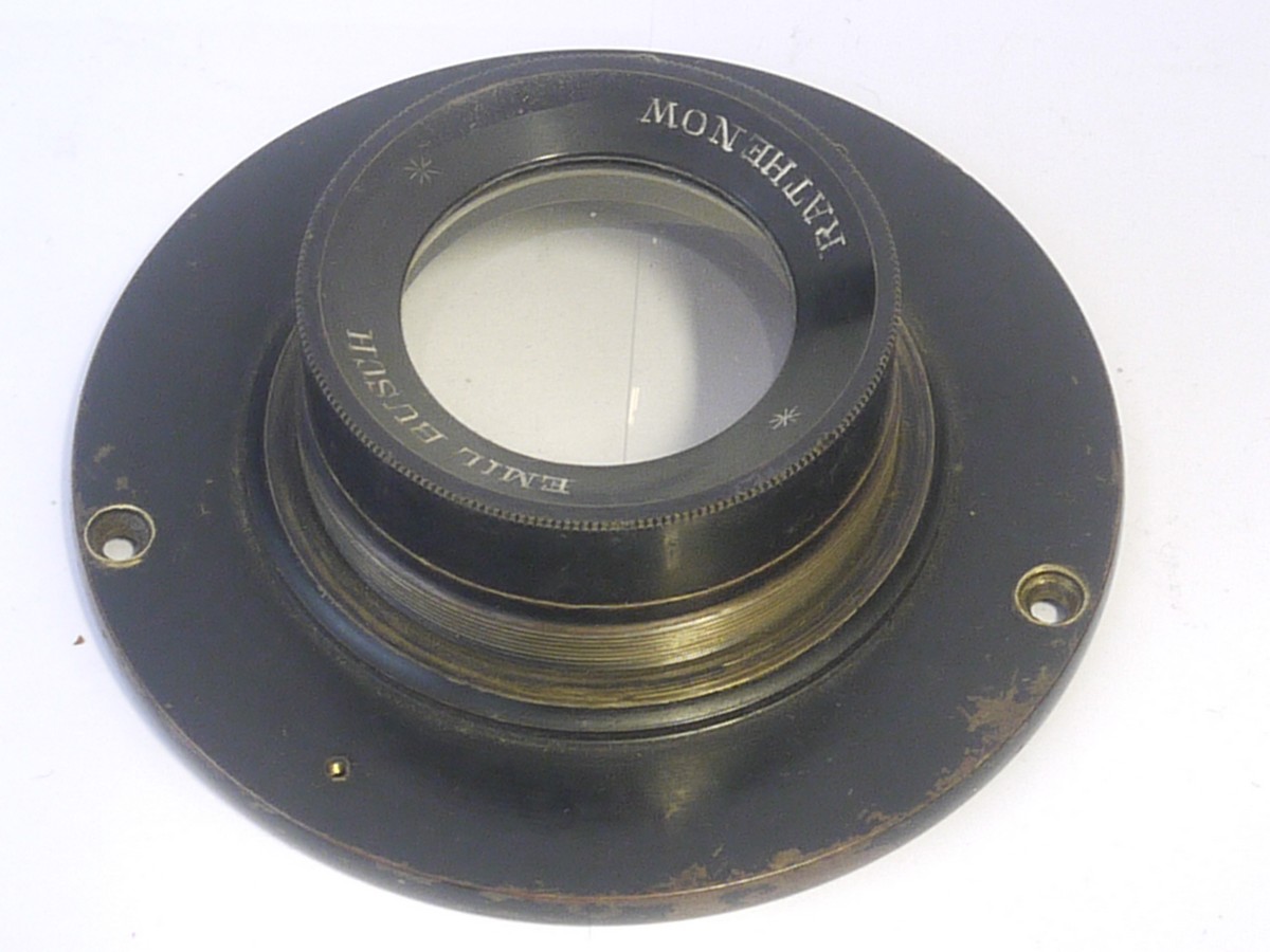 mwclassiccameras-20211224-76 Busch's Unicum-Aplanatsatz set of Five lenses, inscribed Rathenow II & III, and HII, HIII, with one smaller unmarked lens. All in makers presentation box