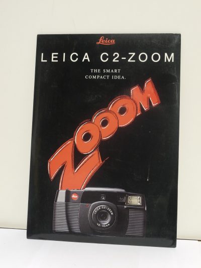 Leica C2-Zoom - The Smart Compact Idea. Laminated card Advertising Display with rear fold-out supports (22x28cm)