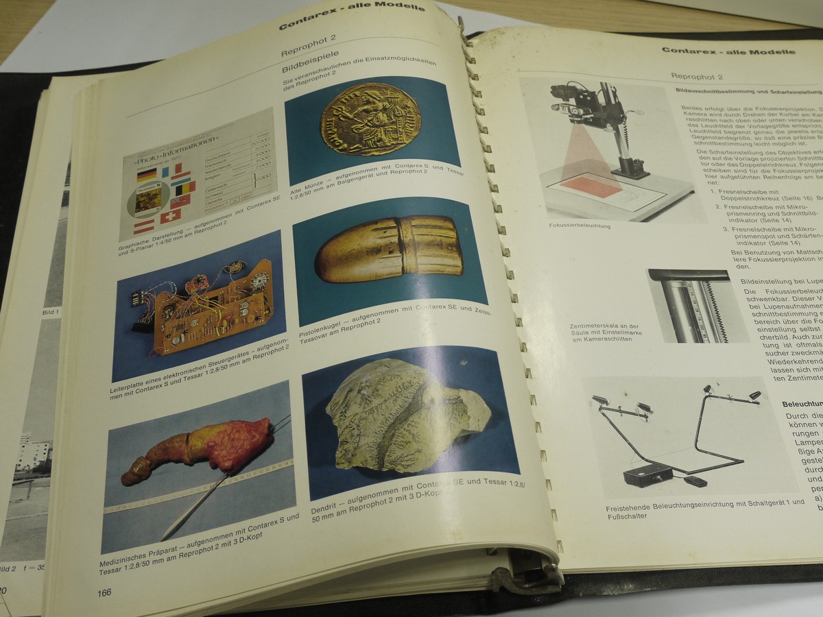 mwclassiccameras-20211231-166 Zeiss Ikon Contarex System Dealers Catalogue, bound in folder c1970. 190 pages in German. RARE