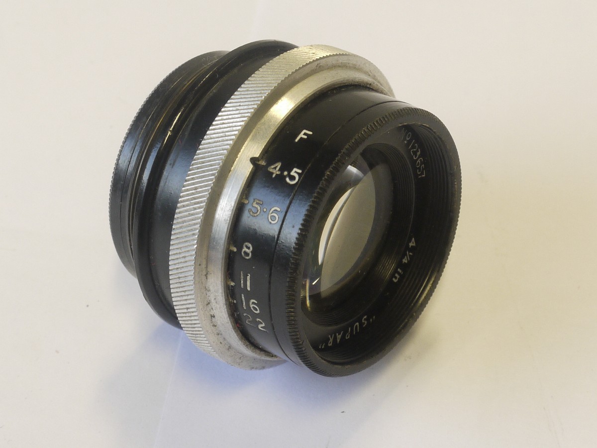 mwclassiccameras-20220107-11 Wray 4 1/4 inch f4.5 Supar enlarging lens, L39 screw mount