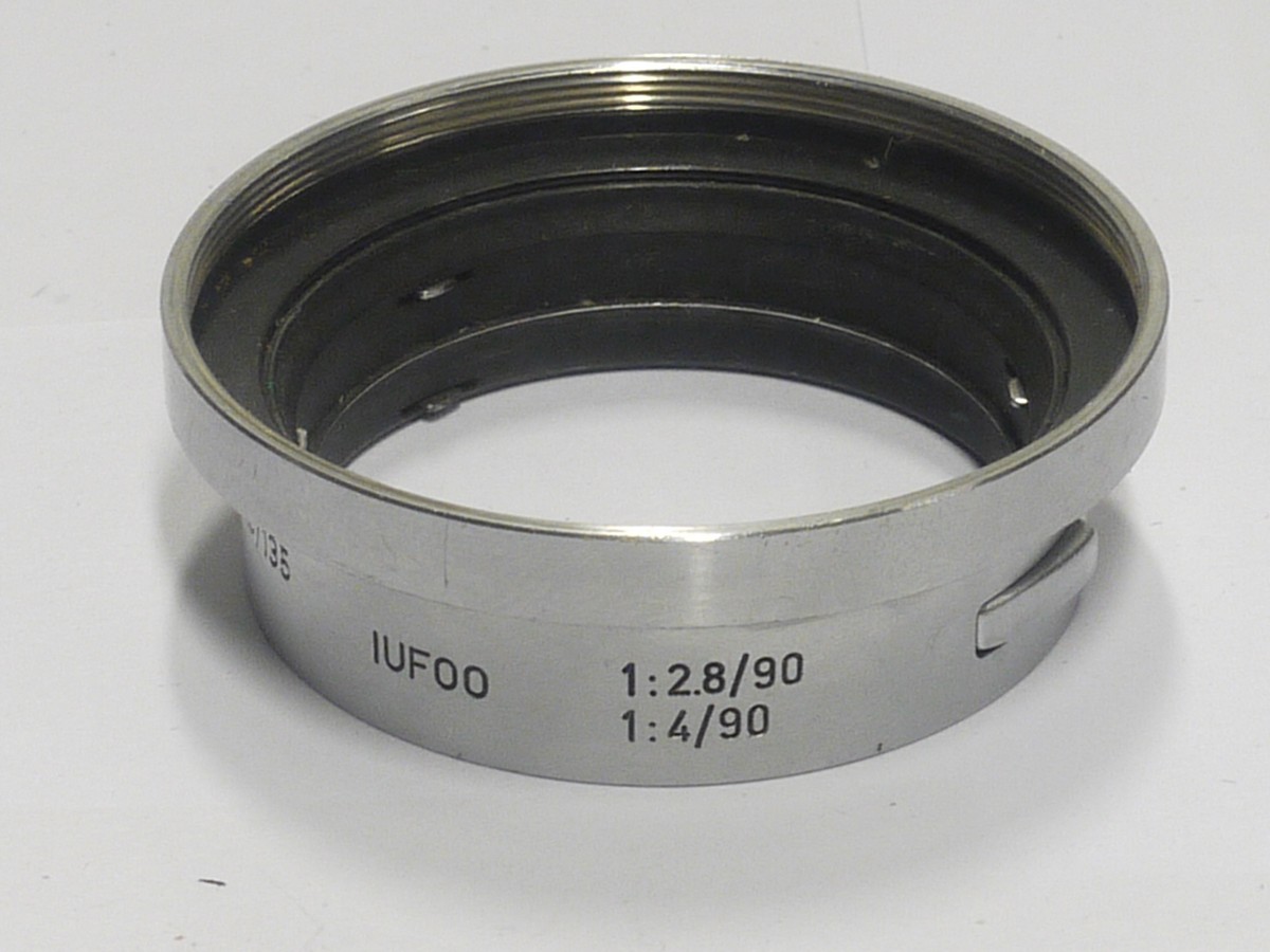 mwclassiccameras-20220107-195 Leitz 42mm Clip-on lens hood base part only, marked IUFOO, with added front 52mm extension