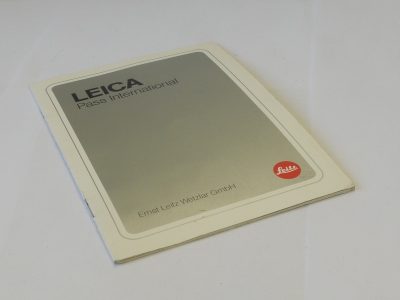 Leitz Leica Pass International booklet