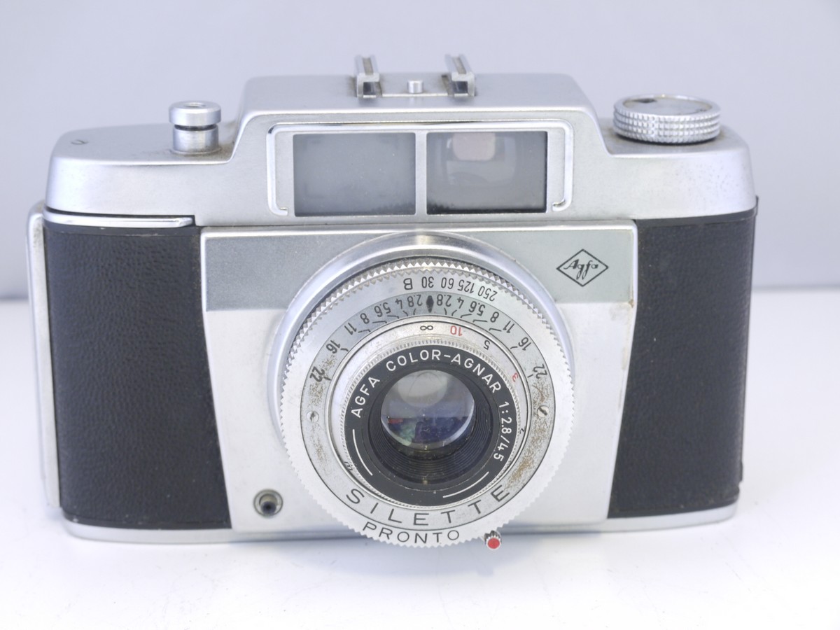 mwclassiccameras-20220204-152 Agfa Silette 35mm viewfinder camera with 45mm f2.8 Color-Agnar lens in Pronto shutter + makers ER case