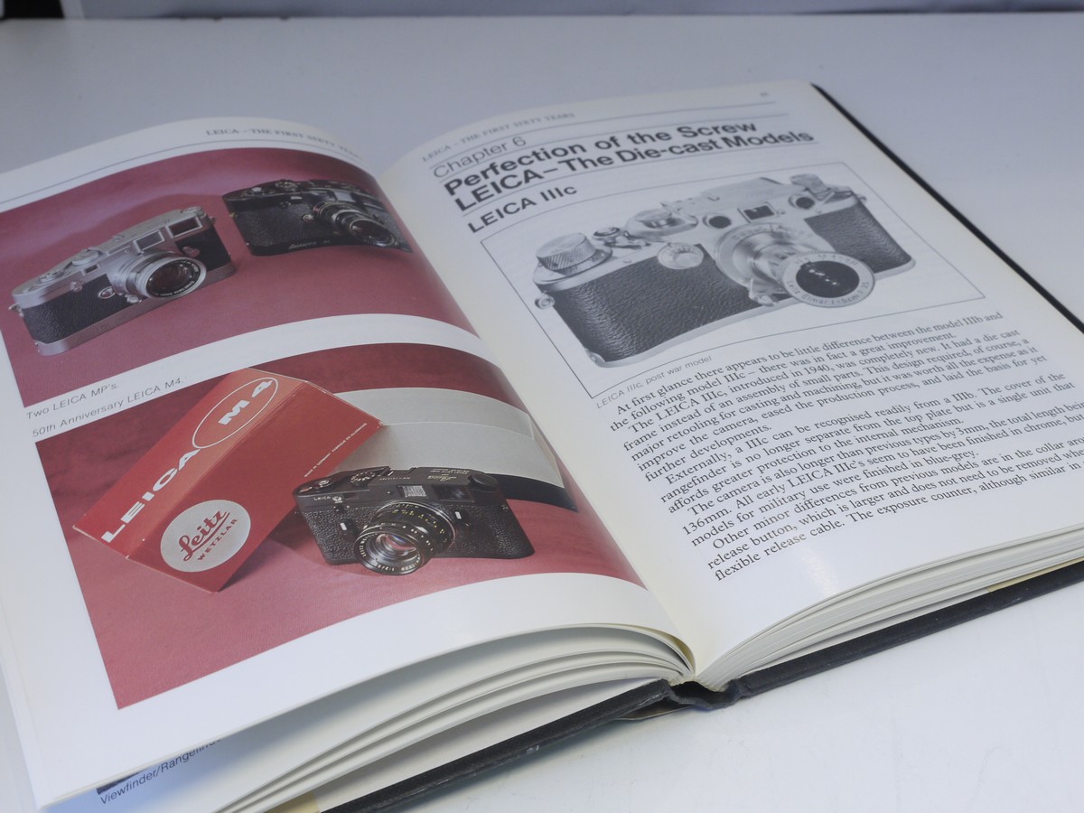 mwclassiccameras-20220204-433 Leica The First 60 Years book by G Rogliatti c1982. Hardbound with dust cover. 224 pages in English