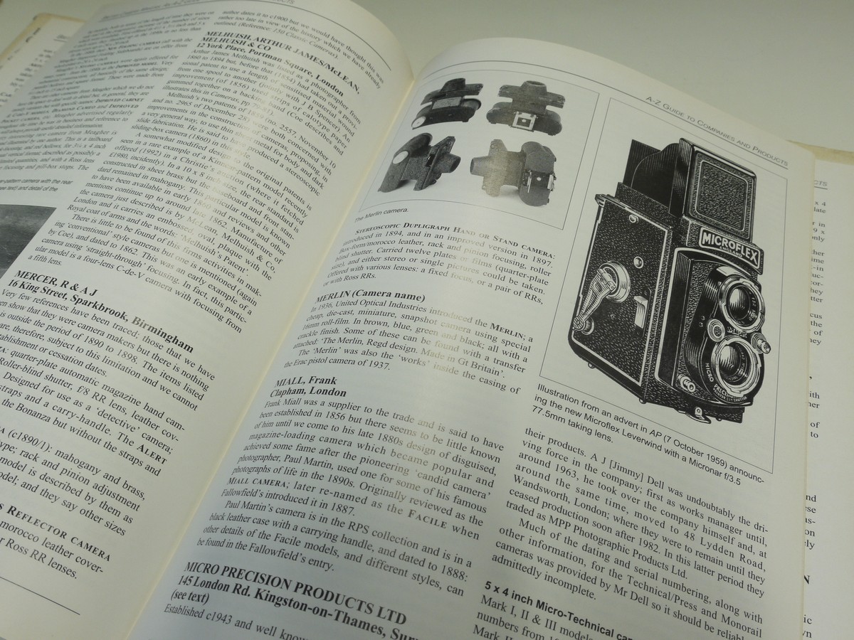 mwclassiccameras-20220204-499 British Camera Makers - An A-Z Guide to Companies and Products book by Norman Channing & Mike Dunn c1996. Hardbond with dust cover. 160 pages in English