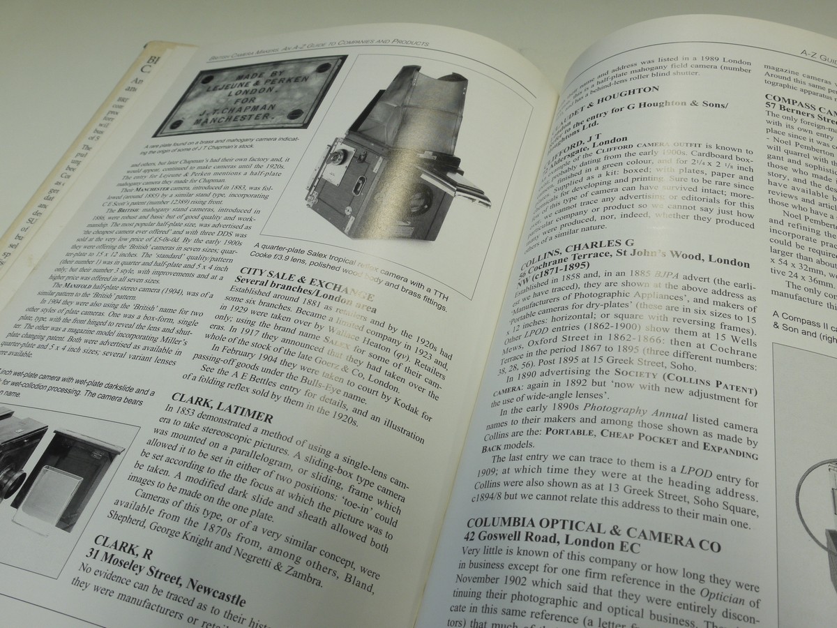 mwclassiccameras-20220204-500 British Camera Makers - An A-Z Guide to Companies and Products book by Norman Channing & Mike Dunn c1996. Hardbond with dust cover. 160 pages in English