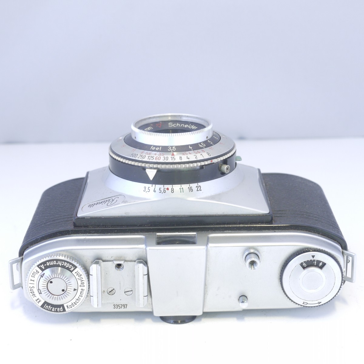 mwclassiccameras-20220204-98 Kodak Retinette 35mm viewfinder camera with 45mm f3.5 Reomar in Compur Rapid shutter + makers ER case