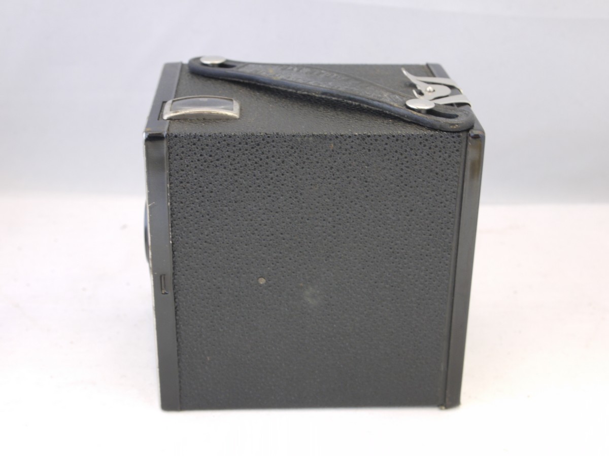 mwclassiccameras-20220325-139 Kodak Super Six-20 Brownie Junior Box camera, with Instructions, Tags & Canvas case