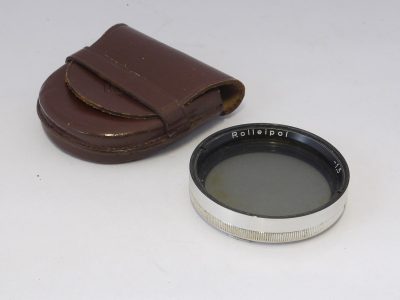 Rollei Bayonet 3 Rolleipol Polarising filter + makers leather case