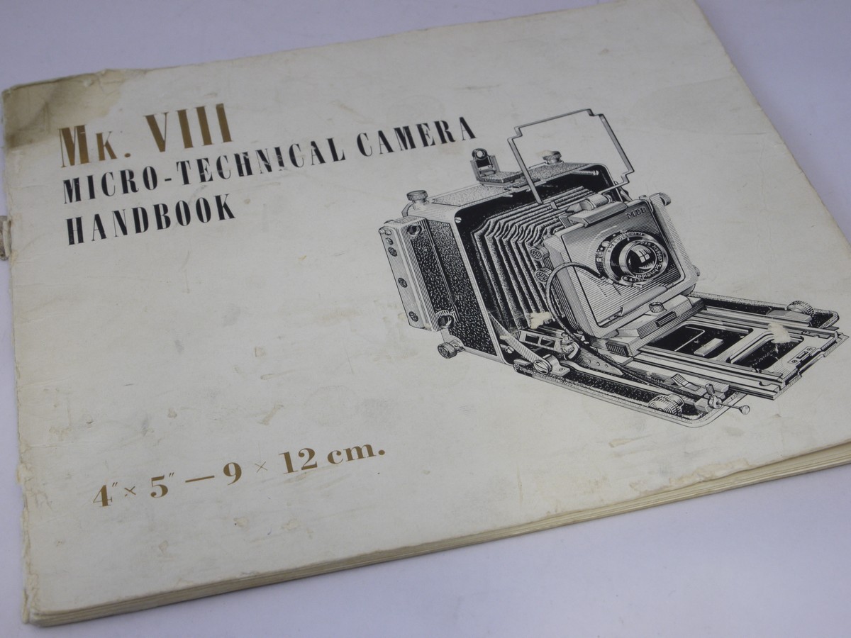 mwclassiccameras-20220422-332 Micro-Technical Camera Mk VIII Handbook. 32 pages in English & French