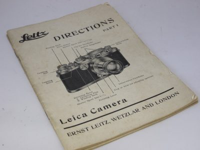 Leitz Directions Part I & Part II c1937. 30 & 22 pages