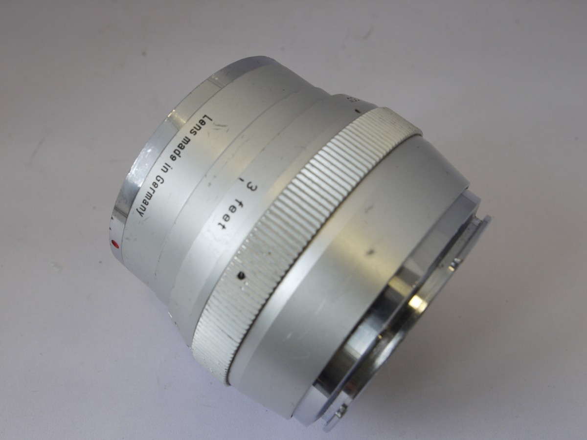 mwclassiccameras-20220513-109 Carl Zeiss 85mm f2 Sonnar chrome Contarex lens + makers front cap