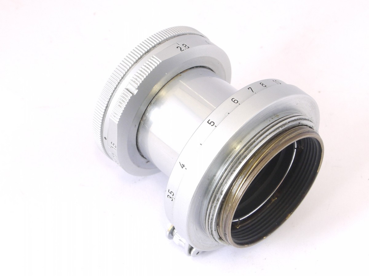 mwclassiccameras-20220513-38 Leitz Wetzlar 50mm f2.8 Elmar-L39 chrome collapsibe lens )No.1819708) + caps