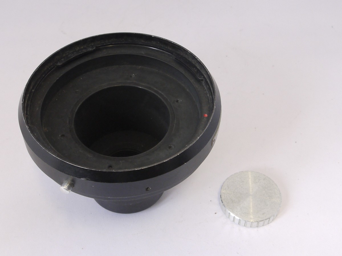 mwclassiccameras-20220513-46 Hasselblad V mount lens adapter for fitting Hasselblad V mount lenses on to C mount cine cameras + rear cap. RARE