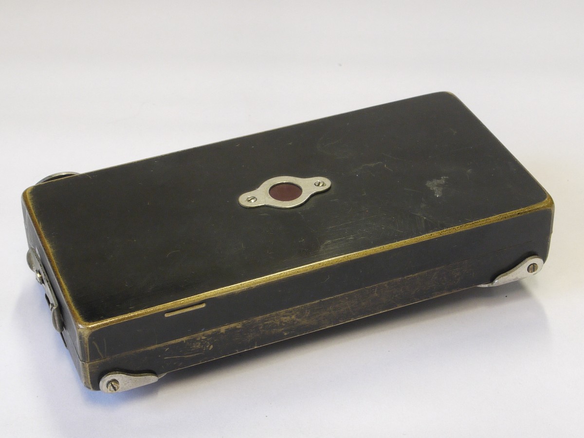 mwclassiccameras-20220520-12 Ensign Ensignette Strut-folding Rollfilm camera, with Sightroll London Normal 3 1/2 inch f6.8 Lens