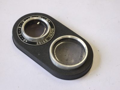 Zeiss Ikon Ikoflex TLR Polarising filter, coupling the viewing & taking lenses + makers leather case